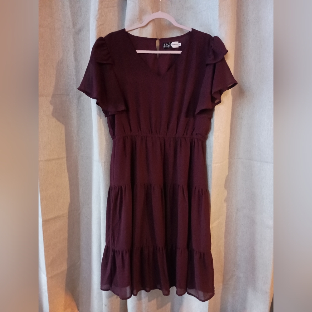 Elegant Burgundy Dress